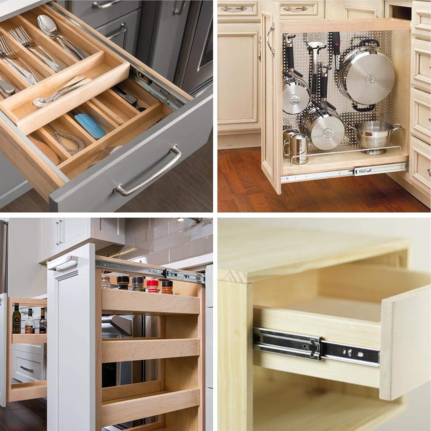 Soft Close Drawer Slides – 20", Full Extension, Side Mount, Heavy-Duty (100 lb) - Imagen 4